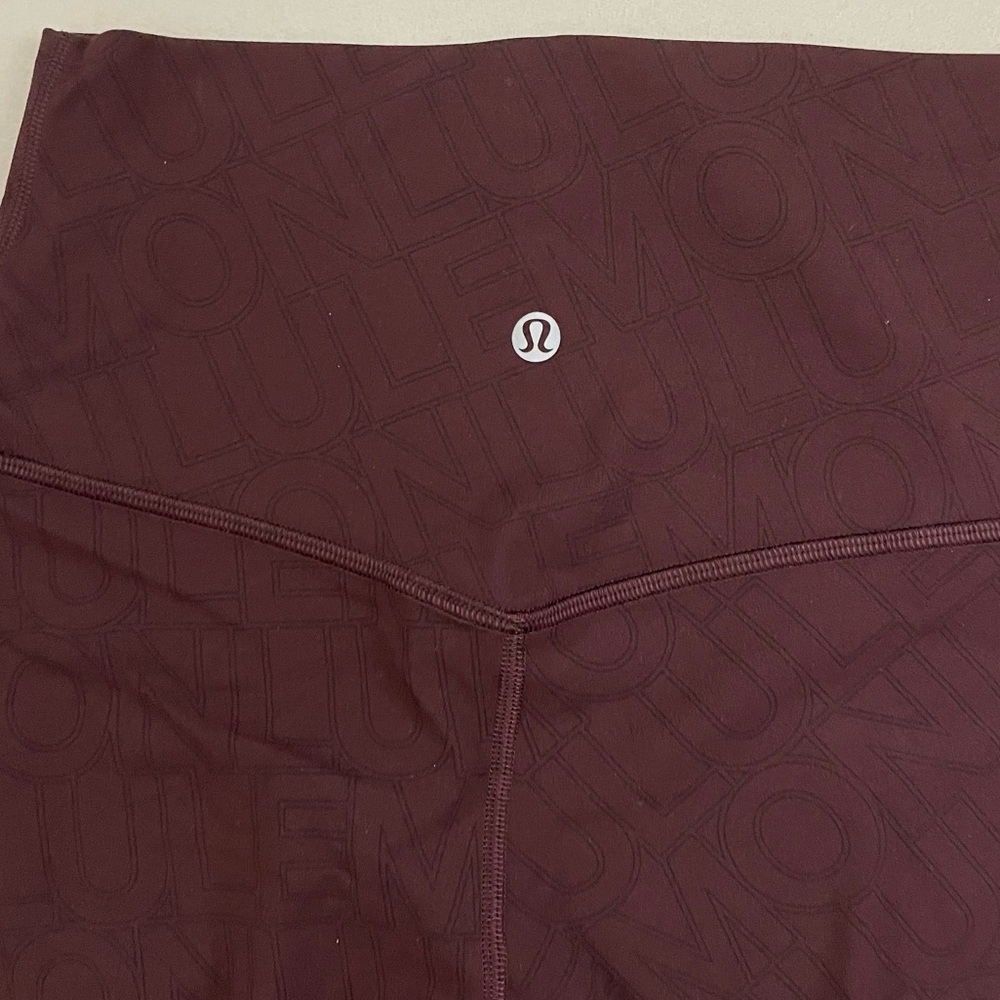 Lululemon NWT Align High Rise Shorts 6”   Workmark Graphic Midnight Plum Size 4 - Picture 8 of 10